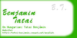 benjamin tatai business card